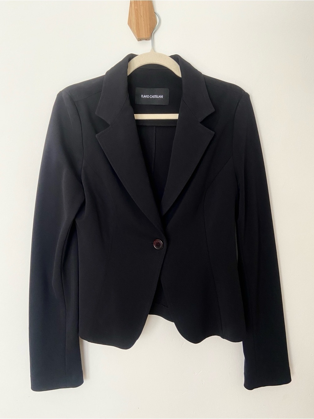 Flavio Castellani Fitted Black Blazer size 8
